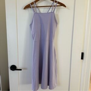 Pact lilac fit and flare dress